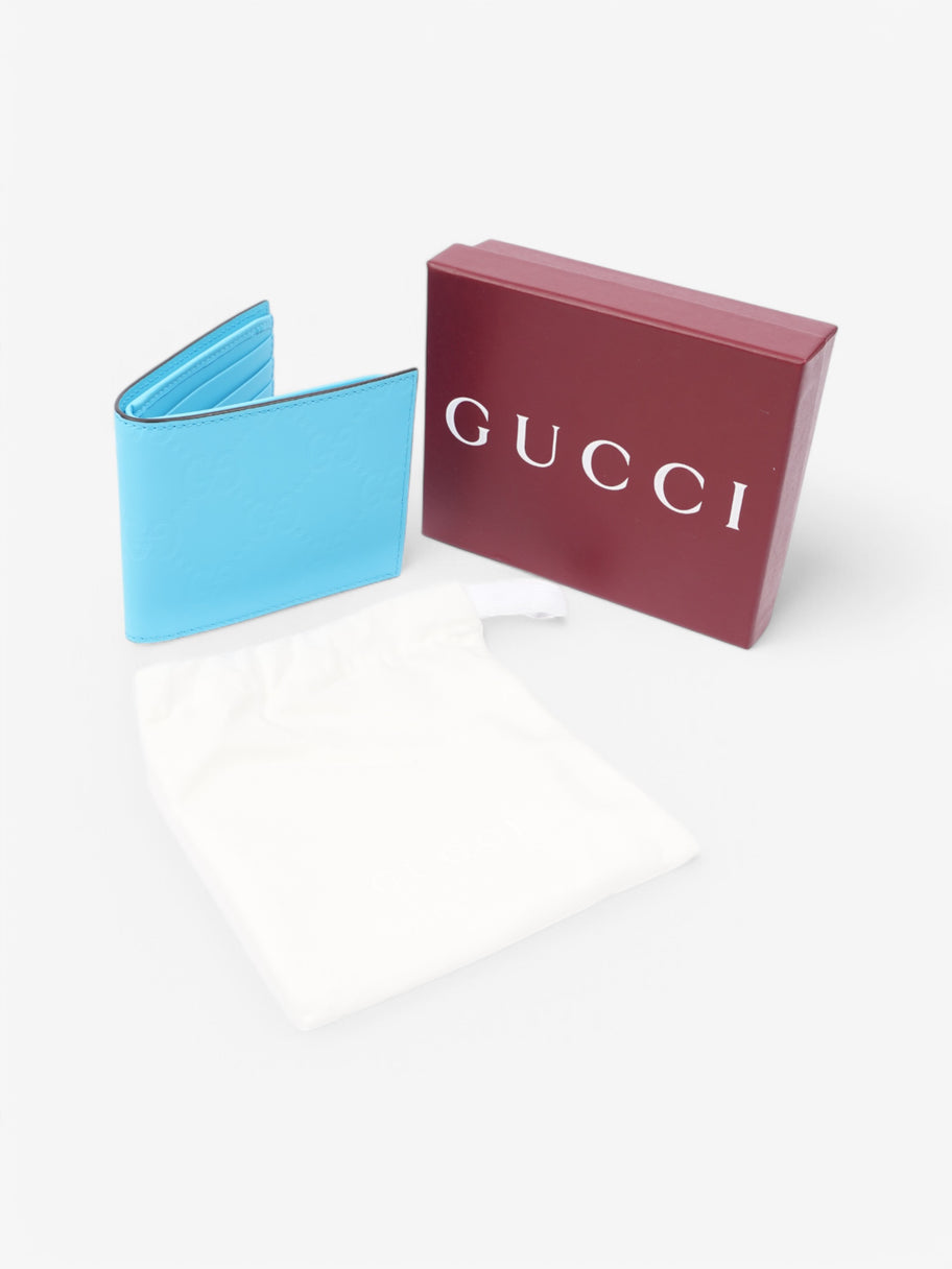 Gucci Bi-Fold Wallet Light Blue Rubber Image 6