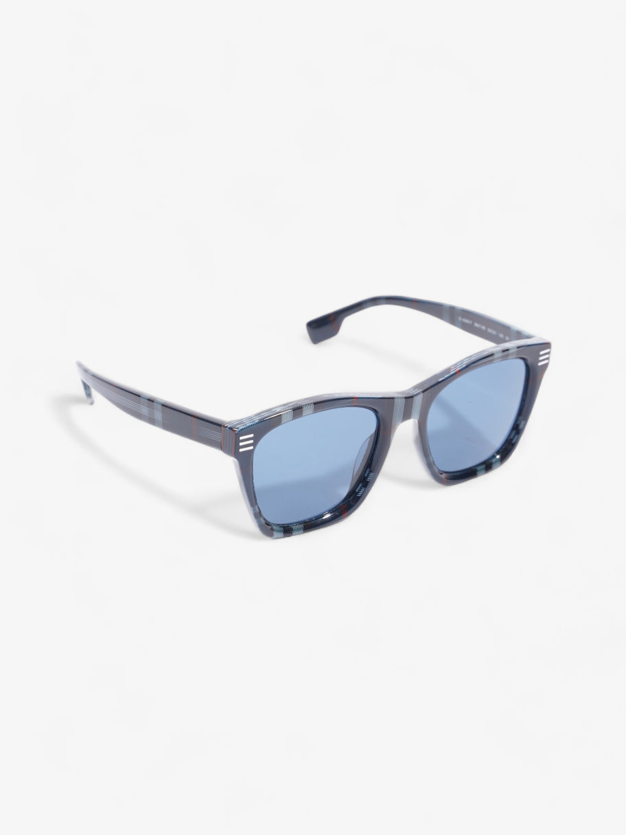 Burberry Cooper Sunglasses Blue Check Acetate 145mm Image 5