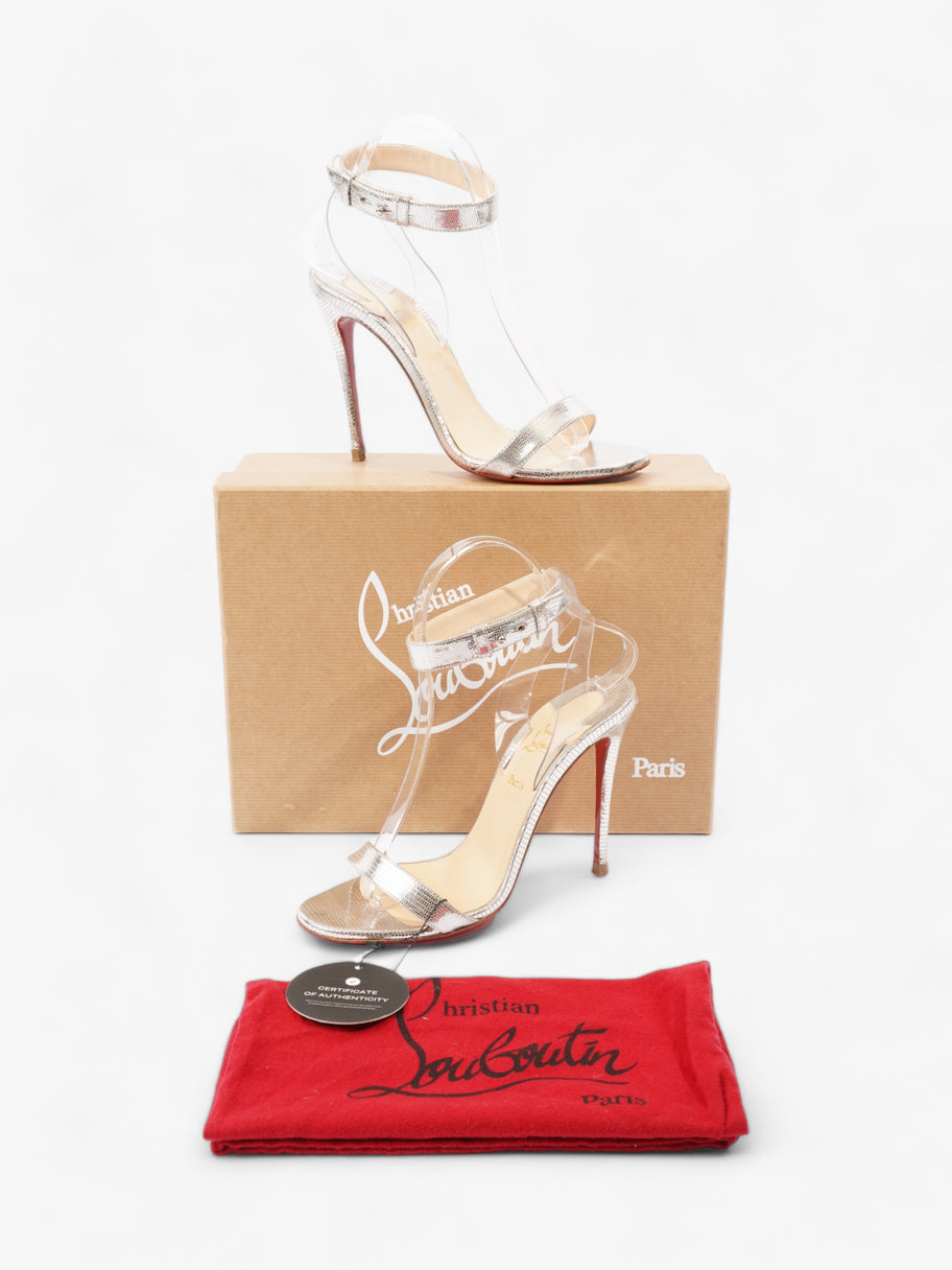 Christian Louboutin Jonatina 110mm Silver Leather EU 37.5 UK 4.5 Image 11