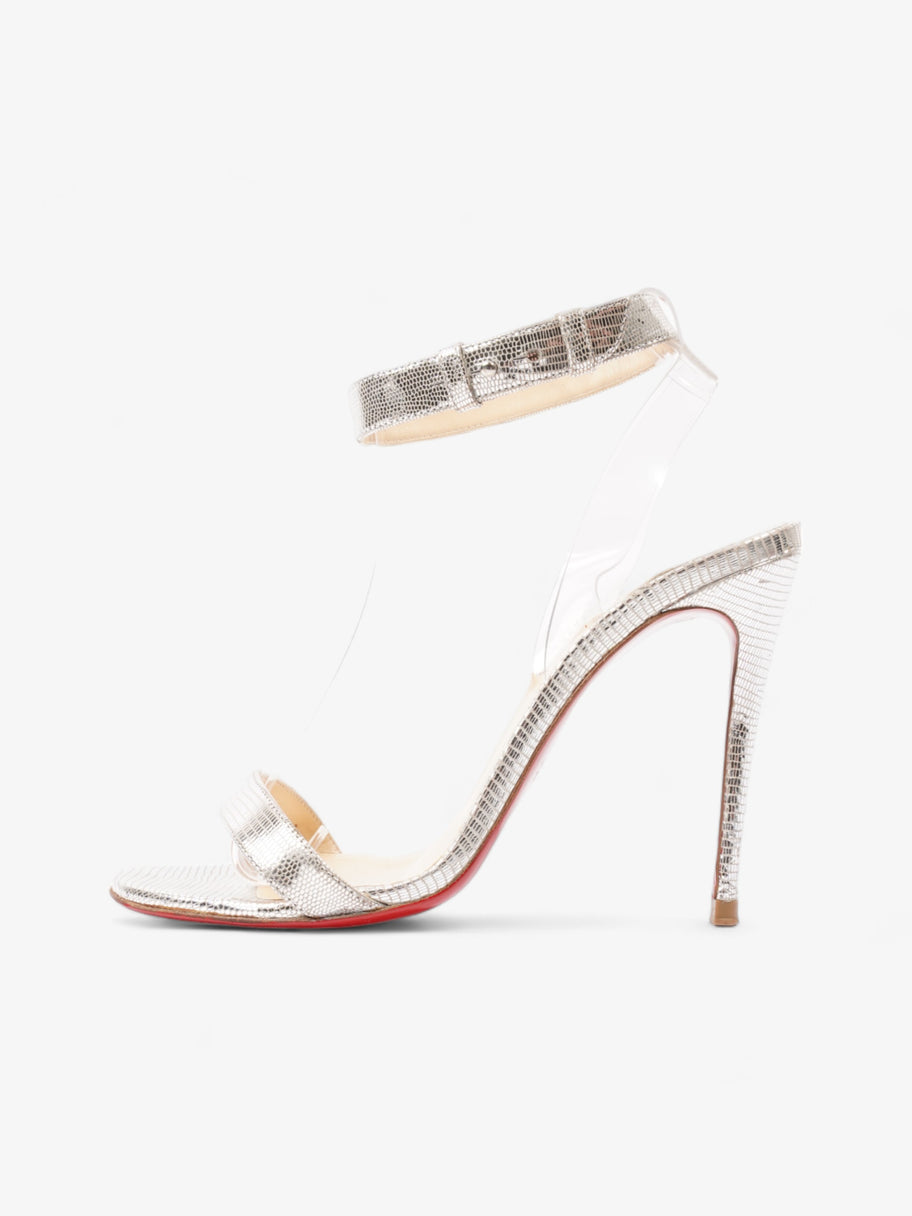 Christian Louboutin Jonatina 110mm Silver Leather EU 37.5 UK 4.5 Image 5