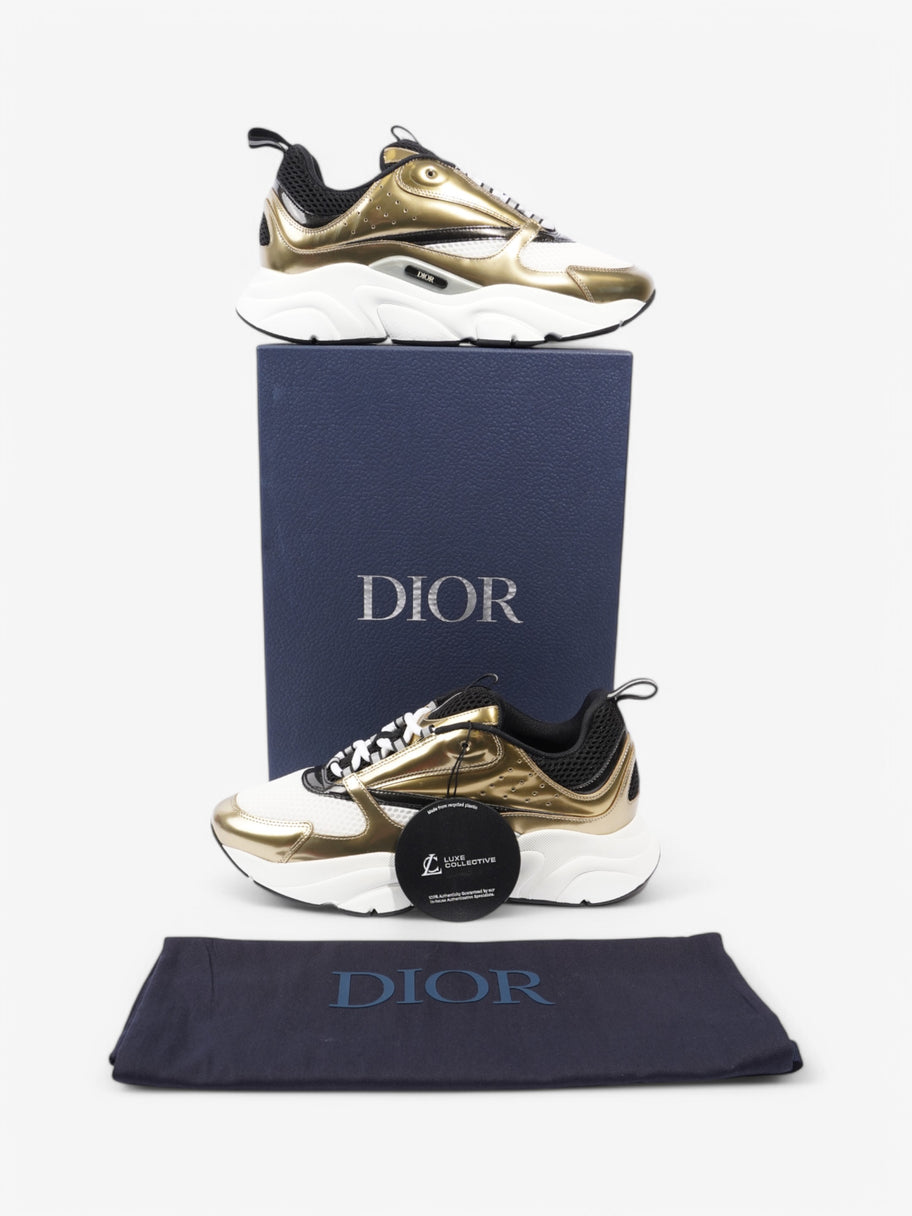 Christian Dior B22 Sneakers White  / Gold / Black Mesh EU 42 UK 8 Image 10