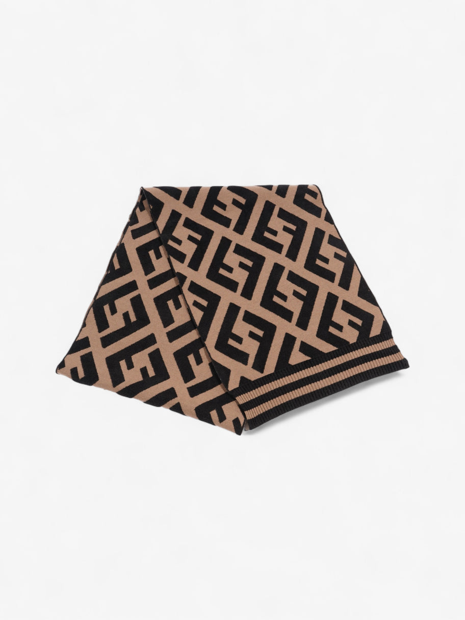 Fendi FF Scarf Brown  / Black Wool Image 1