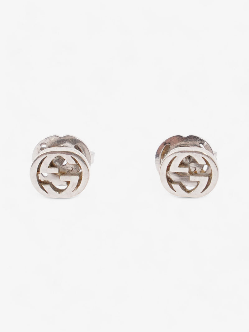  Gucci Interlocking Earrings White Gold White Gold