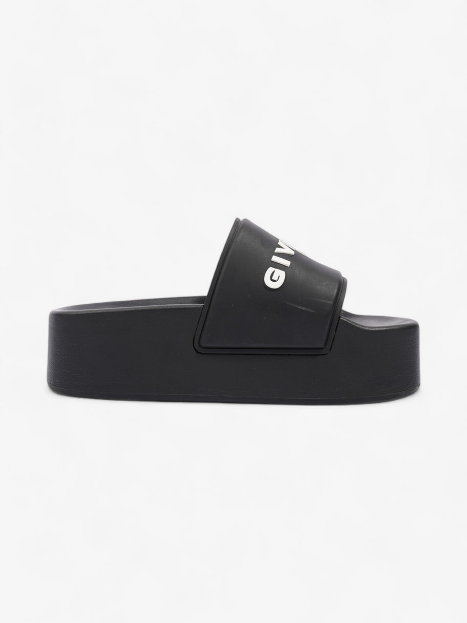 Givenchy Platform Slide Sandals Black / White Rubber EU 38 UK 5 Image 4