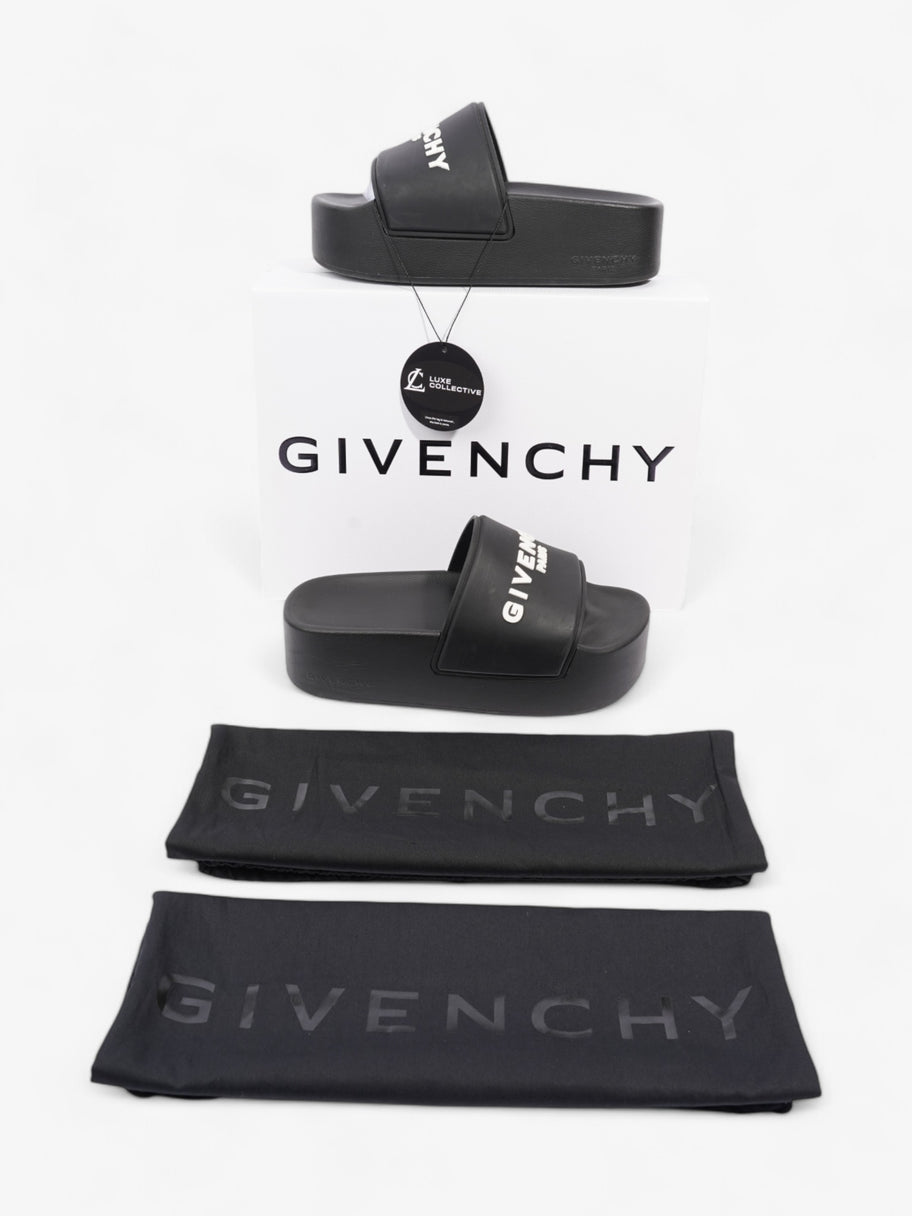 Givenchy Platform Slide Sandals Black / White Rubber EU 38 UK 5 Image 9