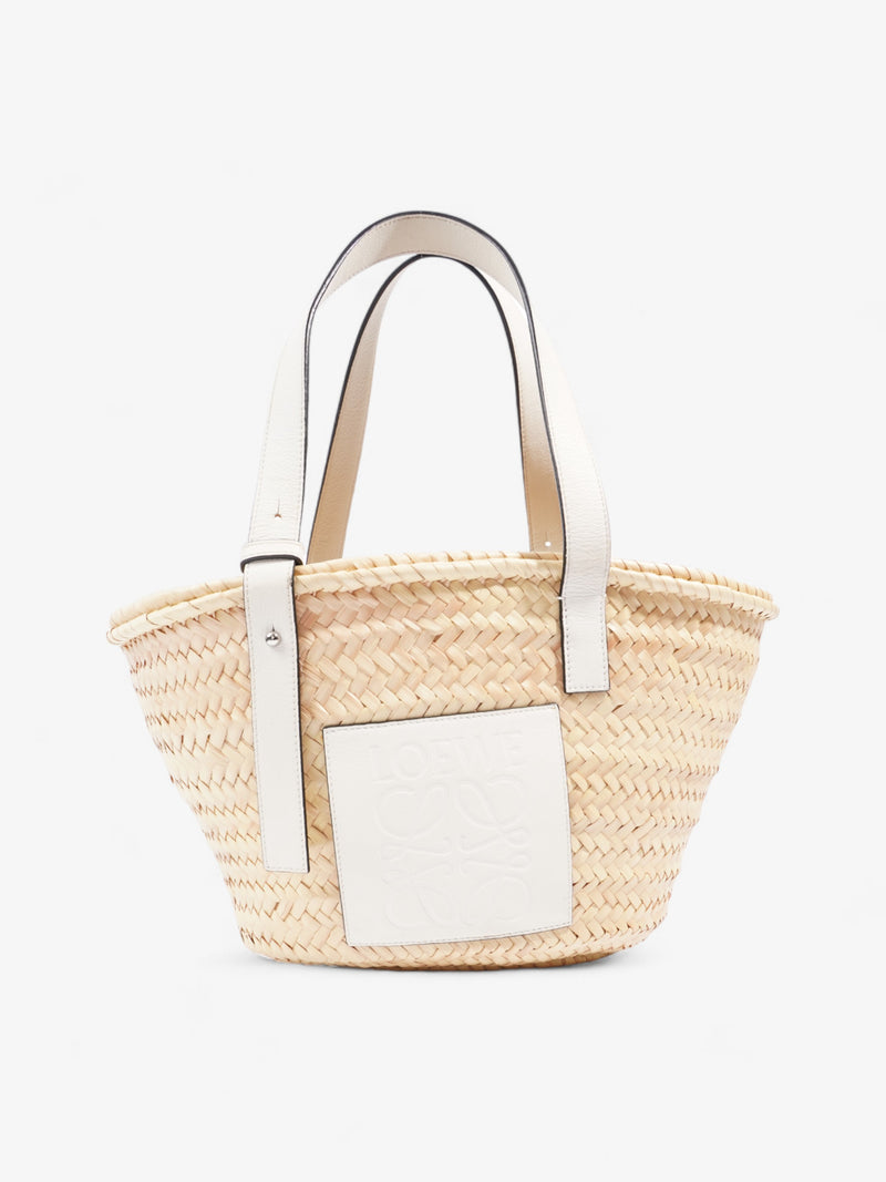  Loewe Basket Bag White Raffia Medium