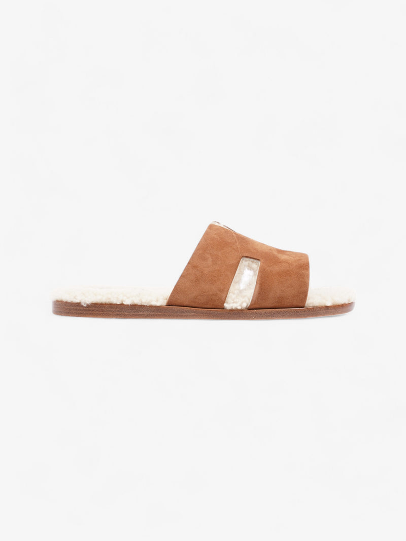  Hermes Izmir Sandals Brown Suede EU 45 UK 11