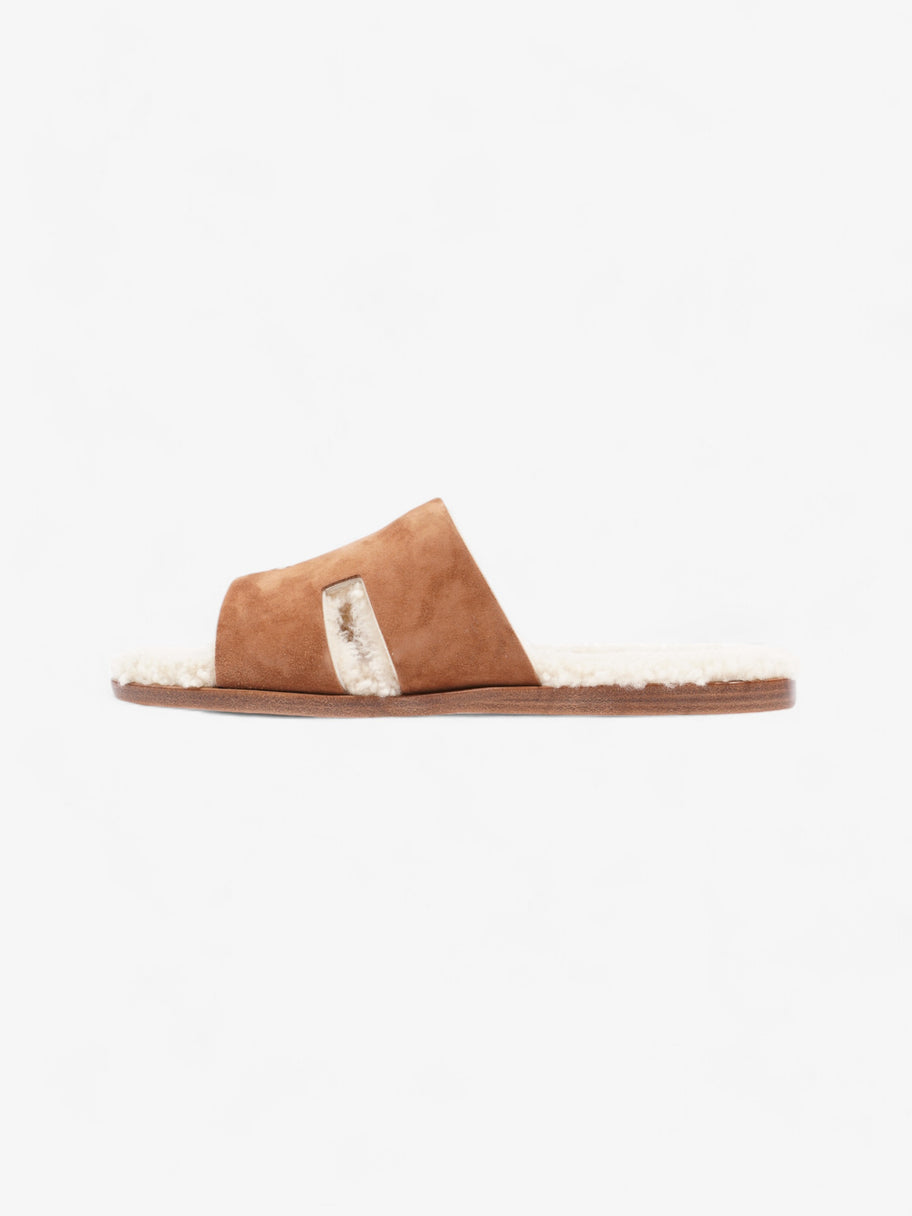 Hermes Izmir Sandals Brown Suede EU 45 UK 11 Image 3