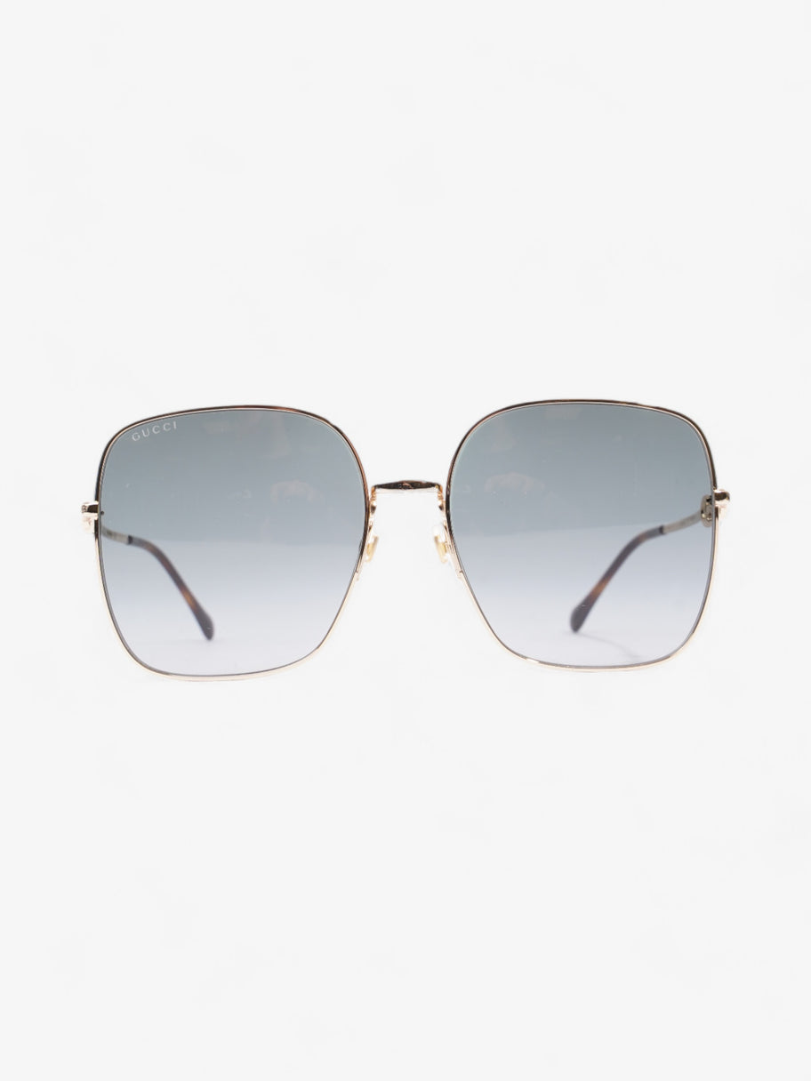 Gucci Square Framed Sunglasses Gold Acetate 140mm Image 1