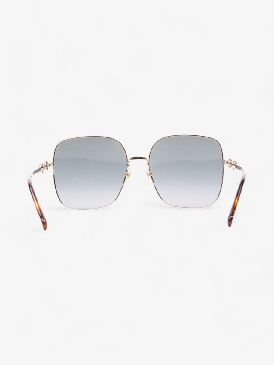 Gucci Square Framed Sunglasses Gold Acetate 140mm Image 3