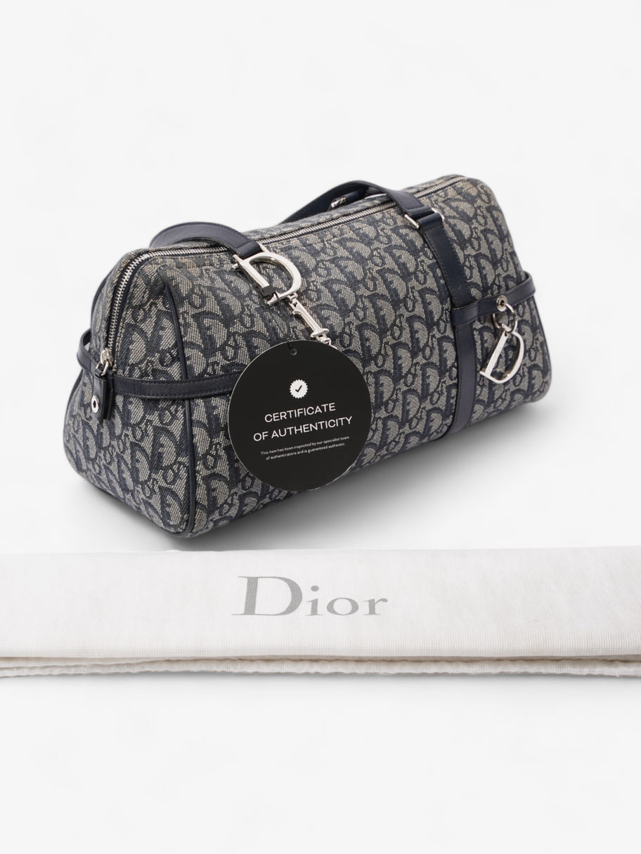 Christian Dior Small Duffle Dior Blue Oblique Canvas Image 10