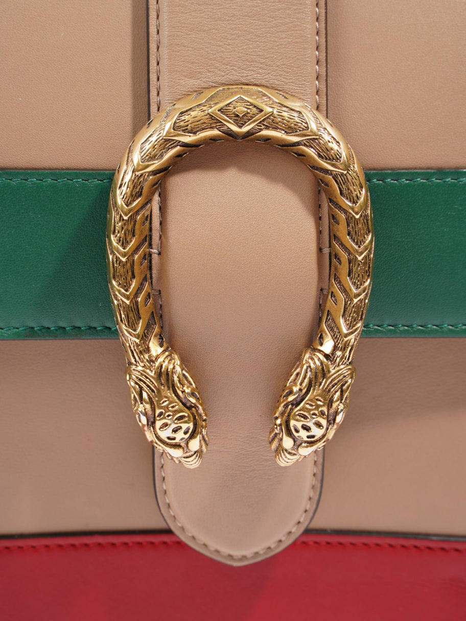 Gucci Dionysus Bamboo Top Handle Nude / Green / Red Leather Image 7