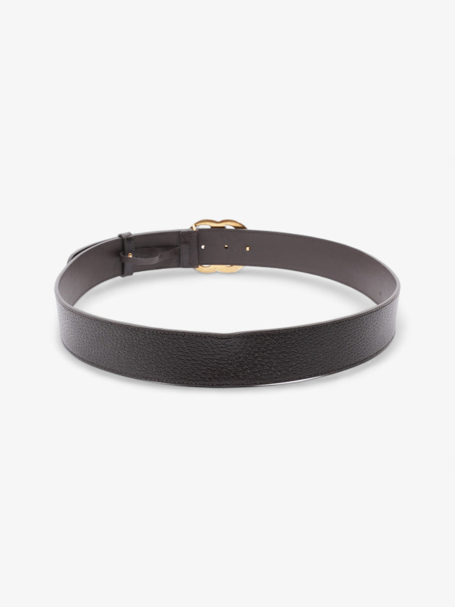 Reversible Double G Buckle Belt Black/Brown / Gold Leather 100cm 40