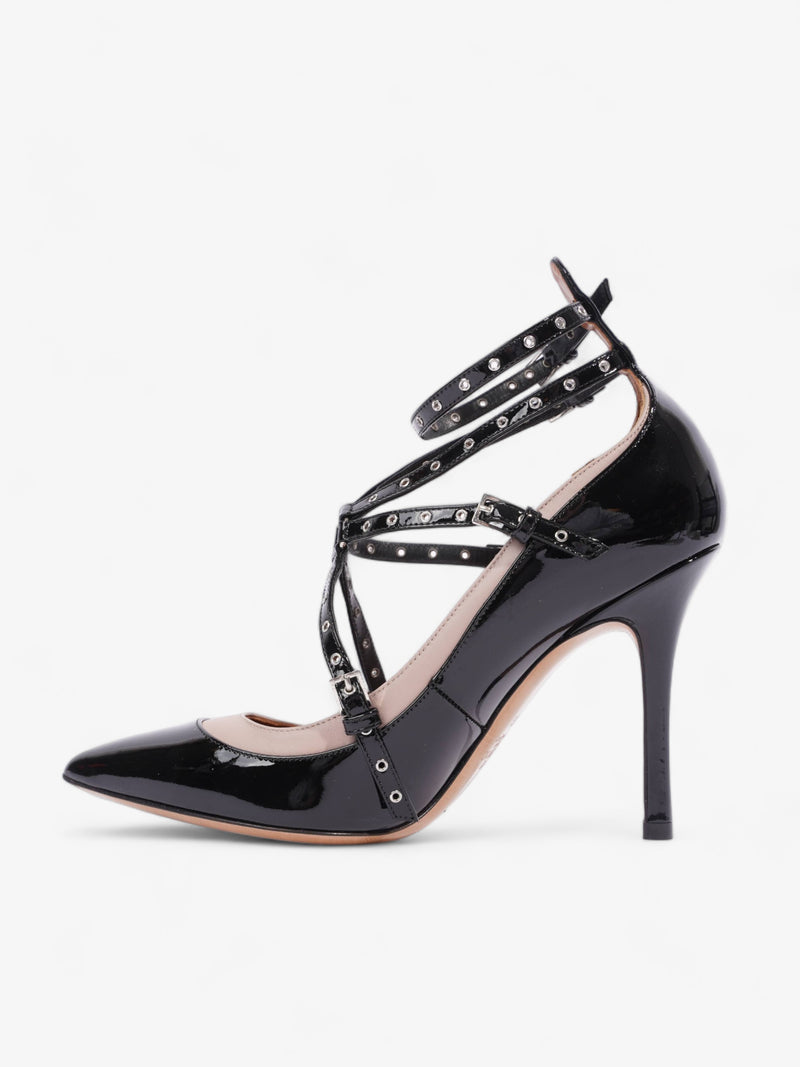  Valentino Strappy Sandal 90 Black / Nude Patent Leather EU 36.5 UK 3.5