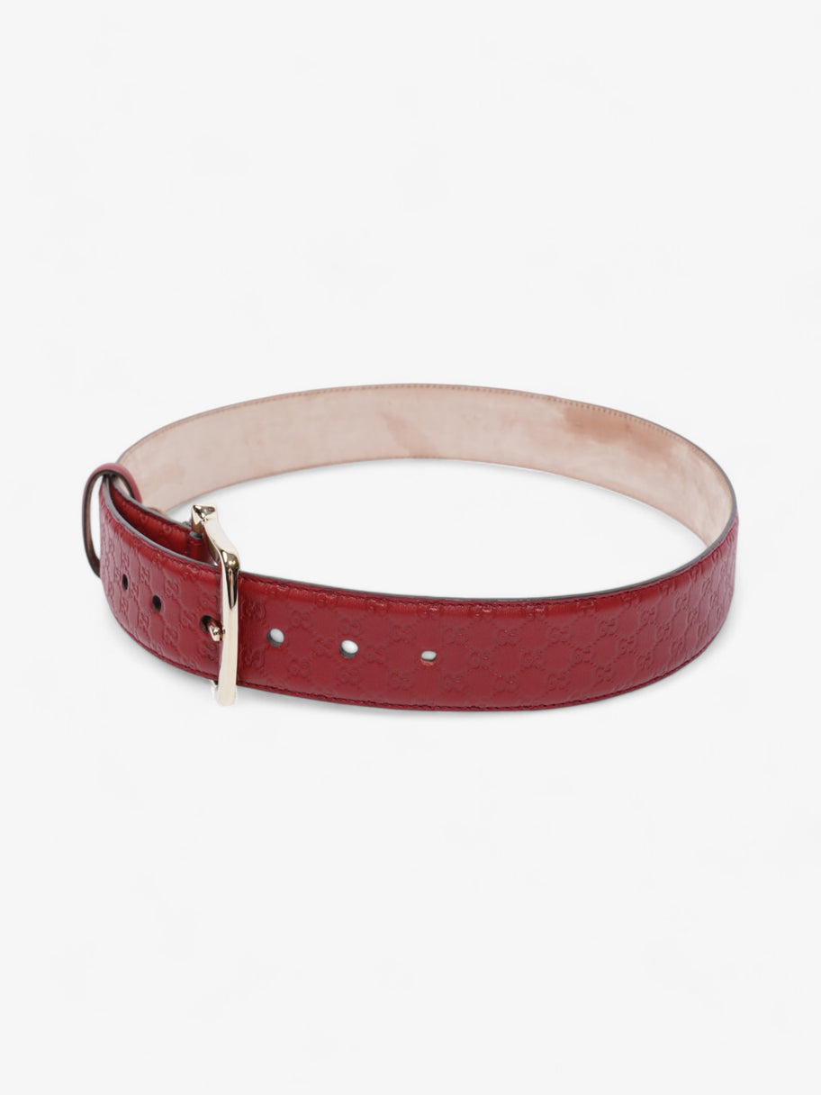 Gucci Guccissima Belt Red / Gold Leather 80cm / 32