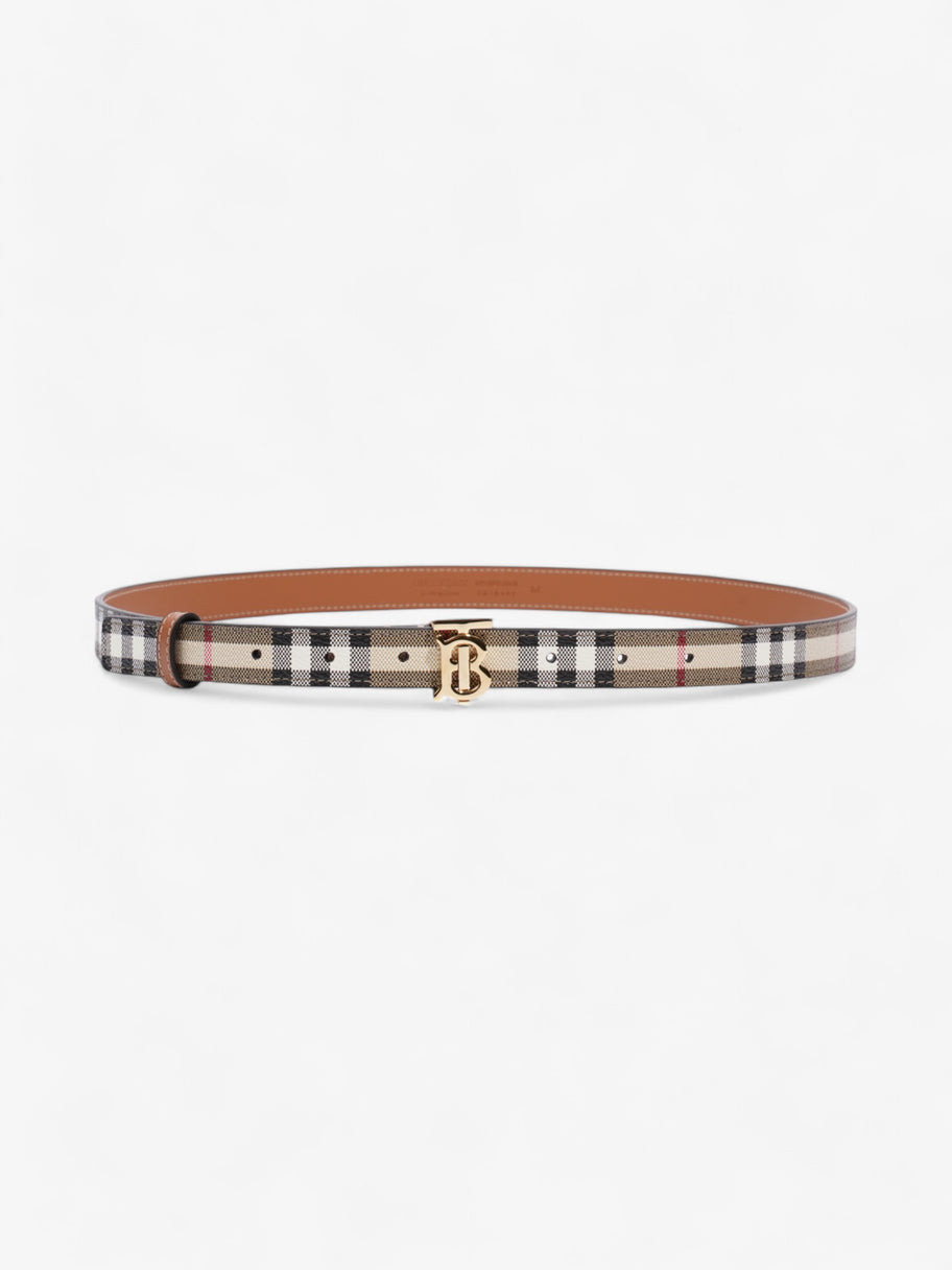 Burberry TB Belt Vintage Check / Gold Canvas Medium - 101.5cm Image 1