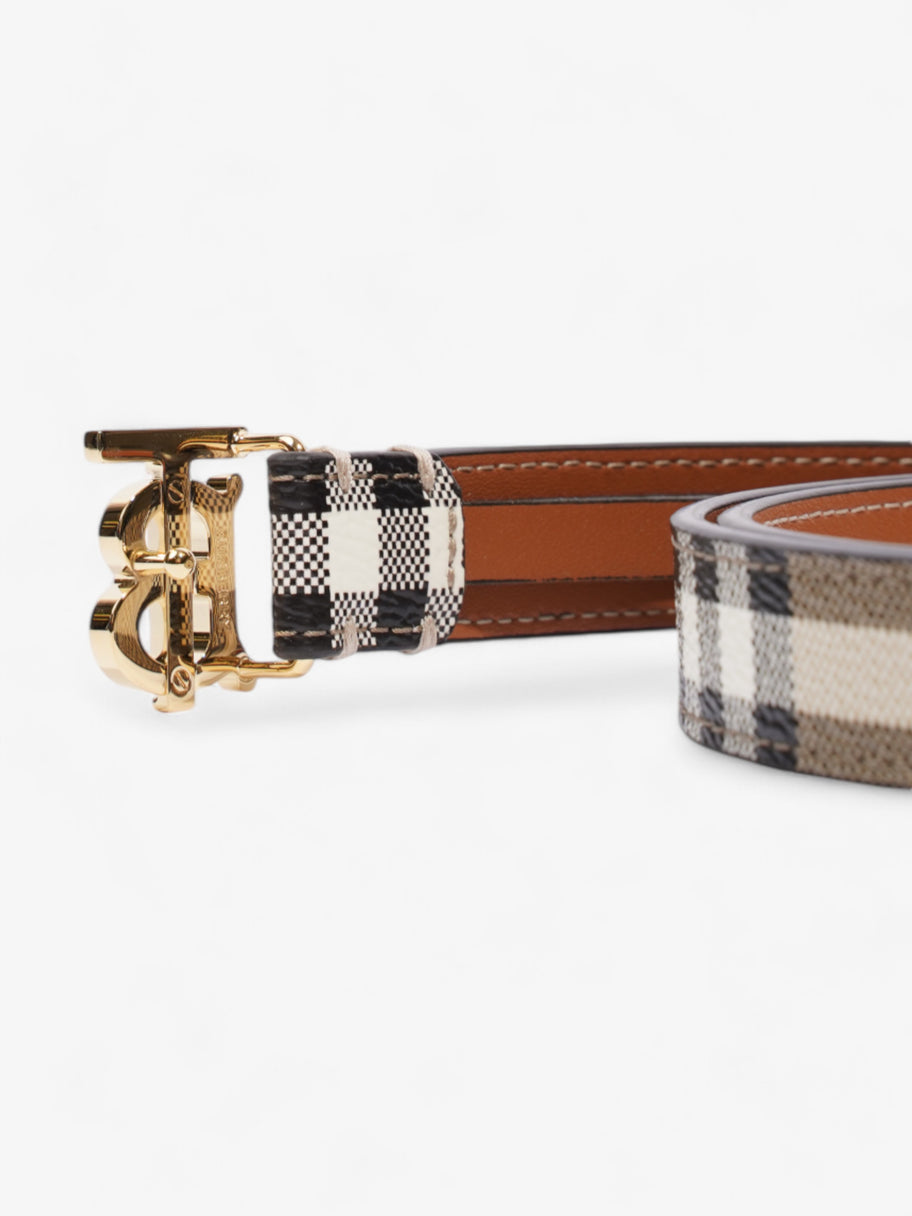 Burberry TB Belt Vintage Check / Gold Canvas Medium - 101.5cm Image 7