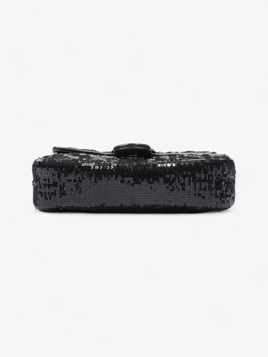 Gucci GG Marmont Black Sequin Mini Image 6