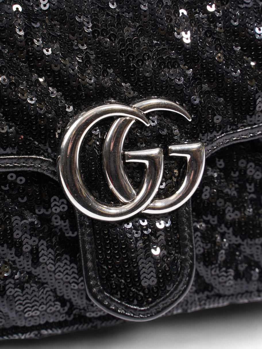 Gucci GG Marmont Black Sequin Mini Image 7