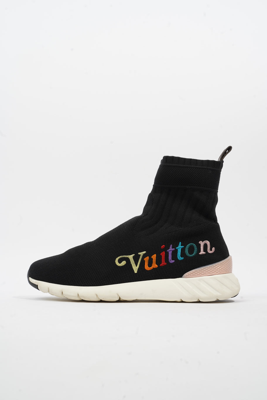 Louis Vuitton Logo Sock Runner Black / Multicolour Cotton EU 38.5 UK 5.5 Image 5