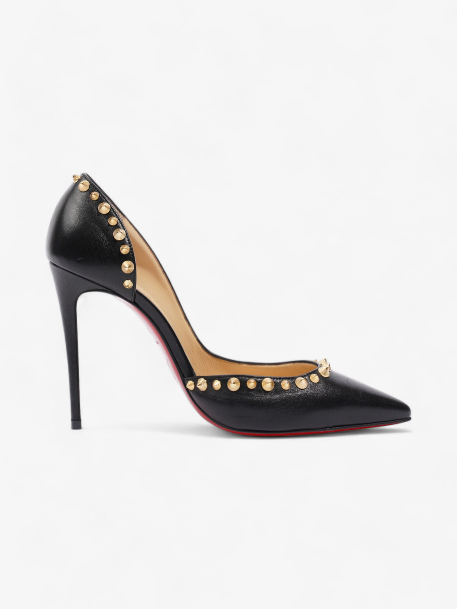 Christian Louboutin Irishell 100mm Black / Gold Nappa Leather EU 37.5 UK 4.5 Image 4