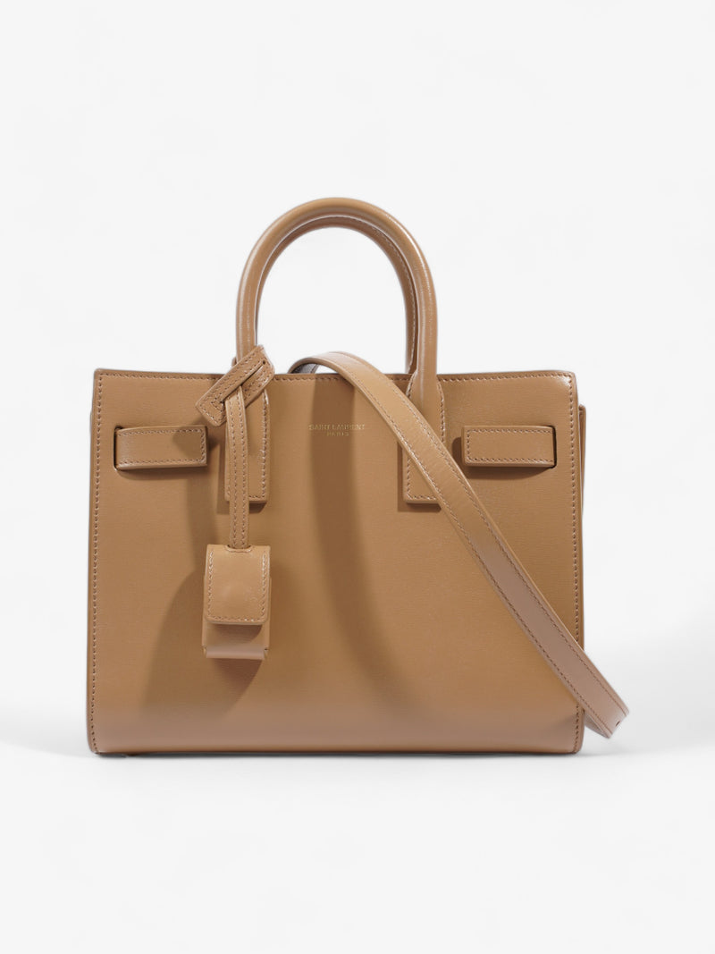  Saint Laurent Sac De Jour Dark Beige Calfskin Leather Nano