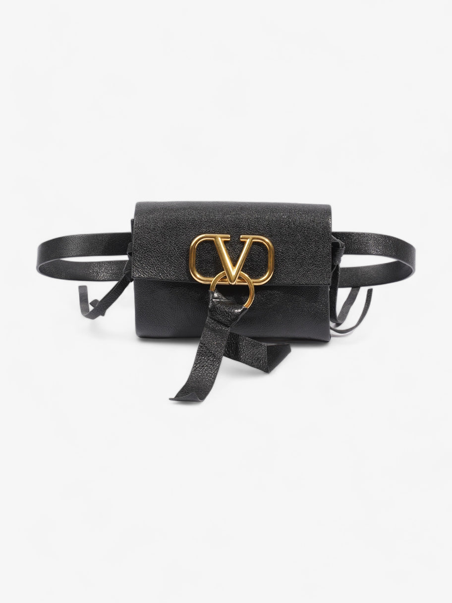 Valentino VRING Crossbody Bag Black Leather Image 1