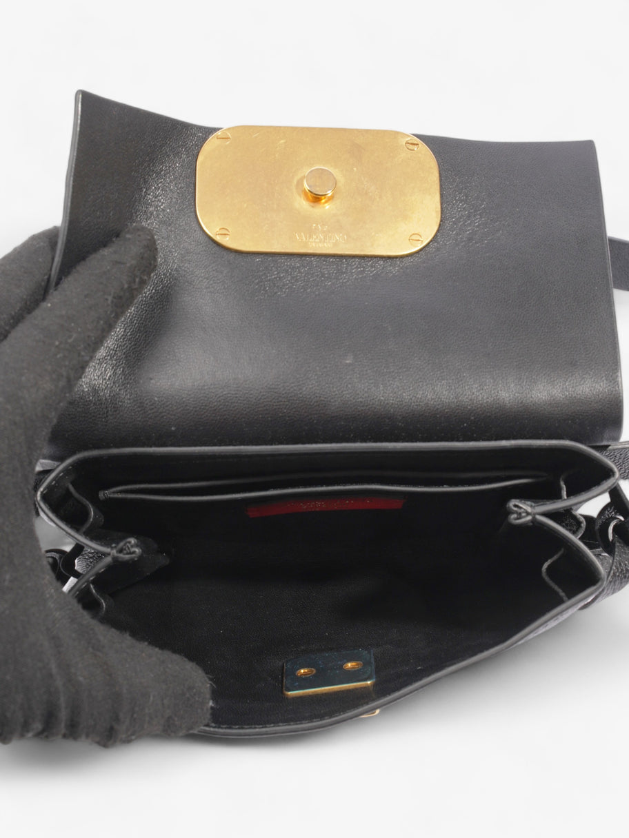 Valentino VRING Crossbody Bag Black Leather Image 7