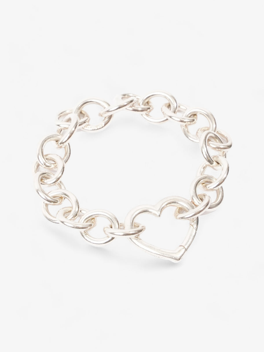 Tiffany and Co Heart Link Bracelet Silver Silver Sterling 16.5cm Image 2