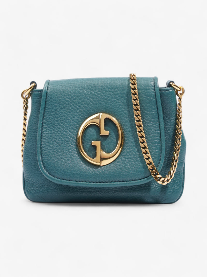  Gucci 1973 Crossbody Teal Leather