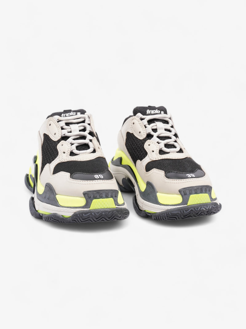  Balenciaga Triple S Black / Beige / Yellow Mesh EU 39 UK 5