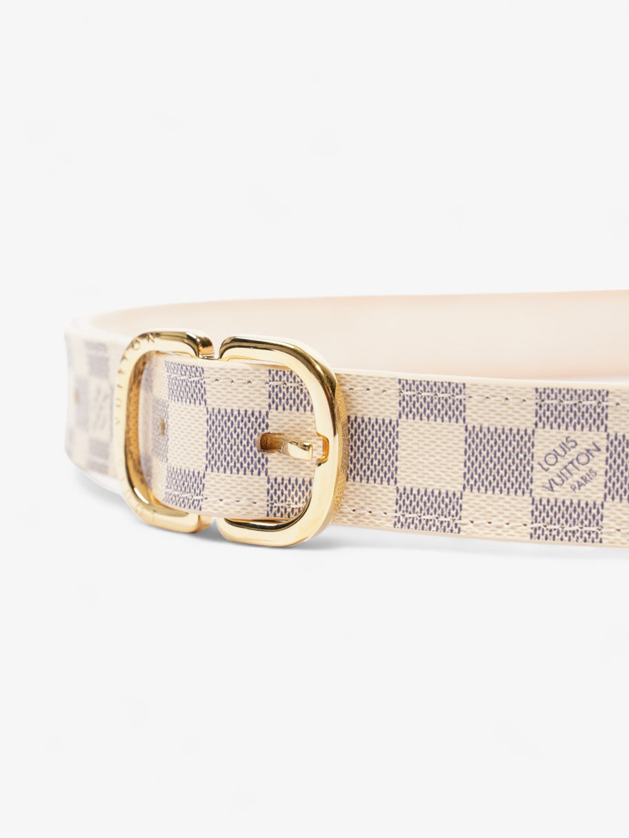 Thin Buckle Belt Damier Azur Coated Canvas 80cm 32