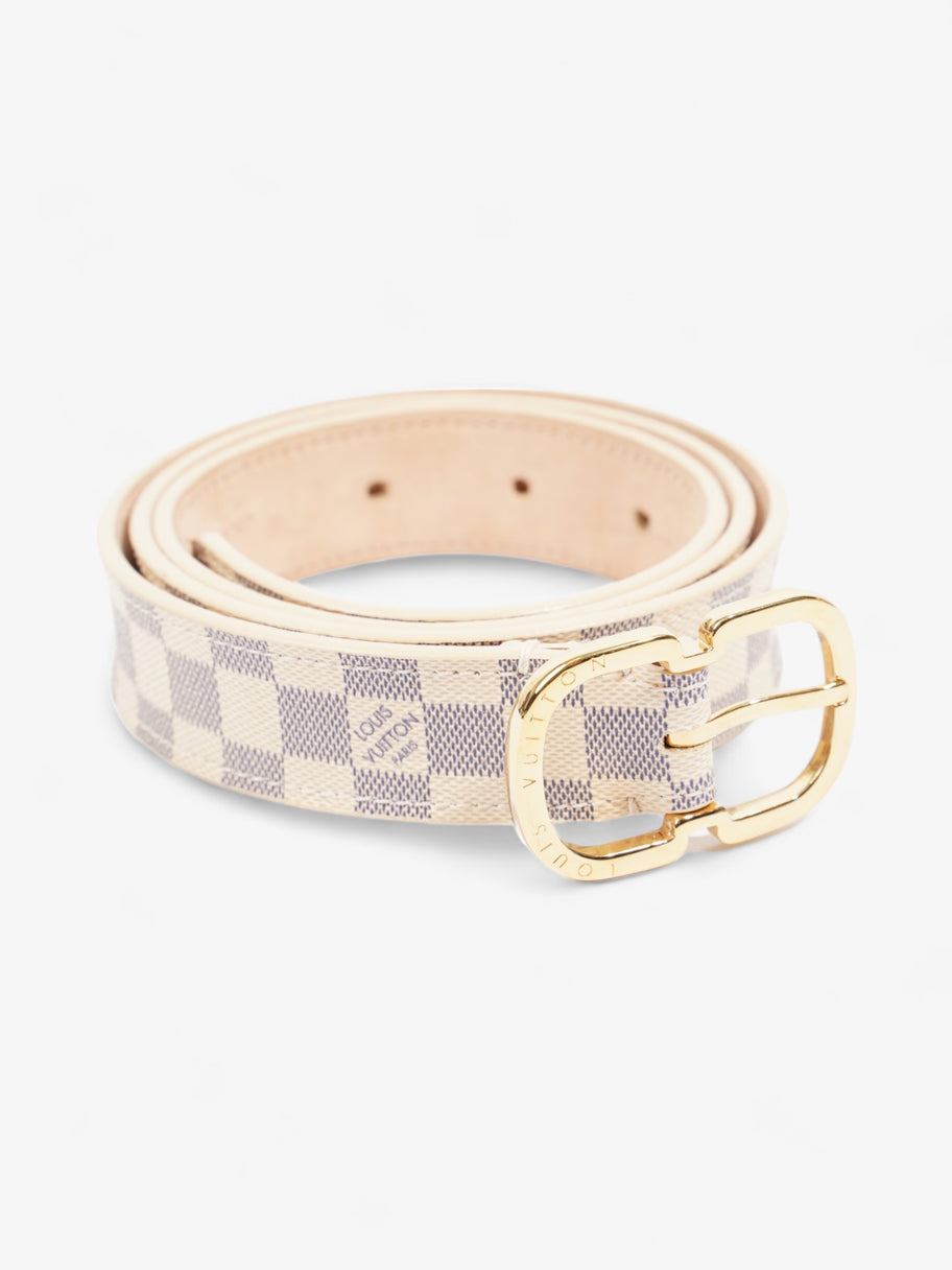 Thin Buckle Belt Damier Azur Coated Canvas 80cm 32