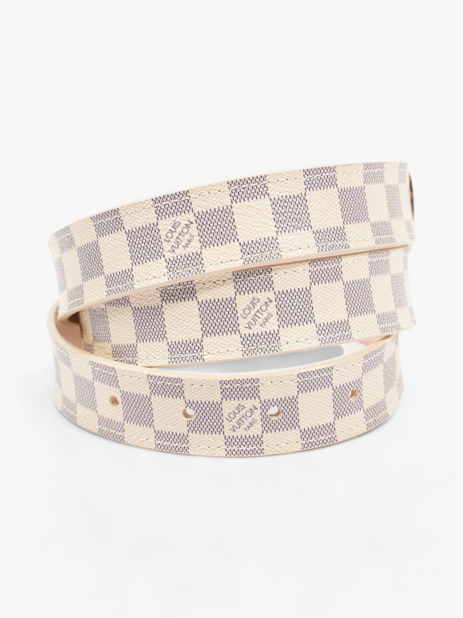 Thin Buckle Belt Damier Azur Coated Canvas 80cm 32