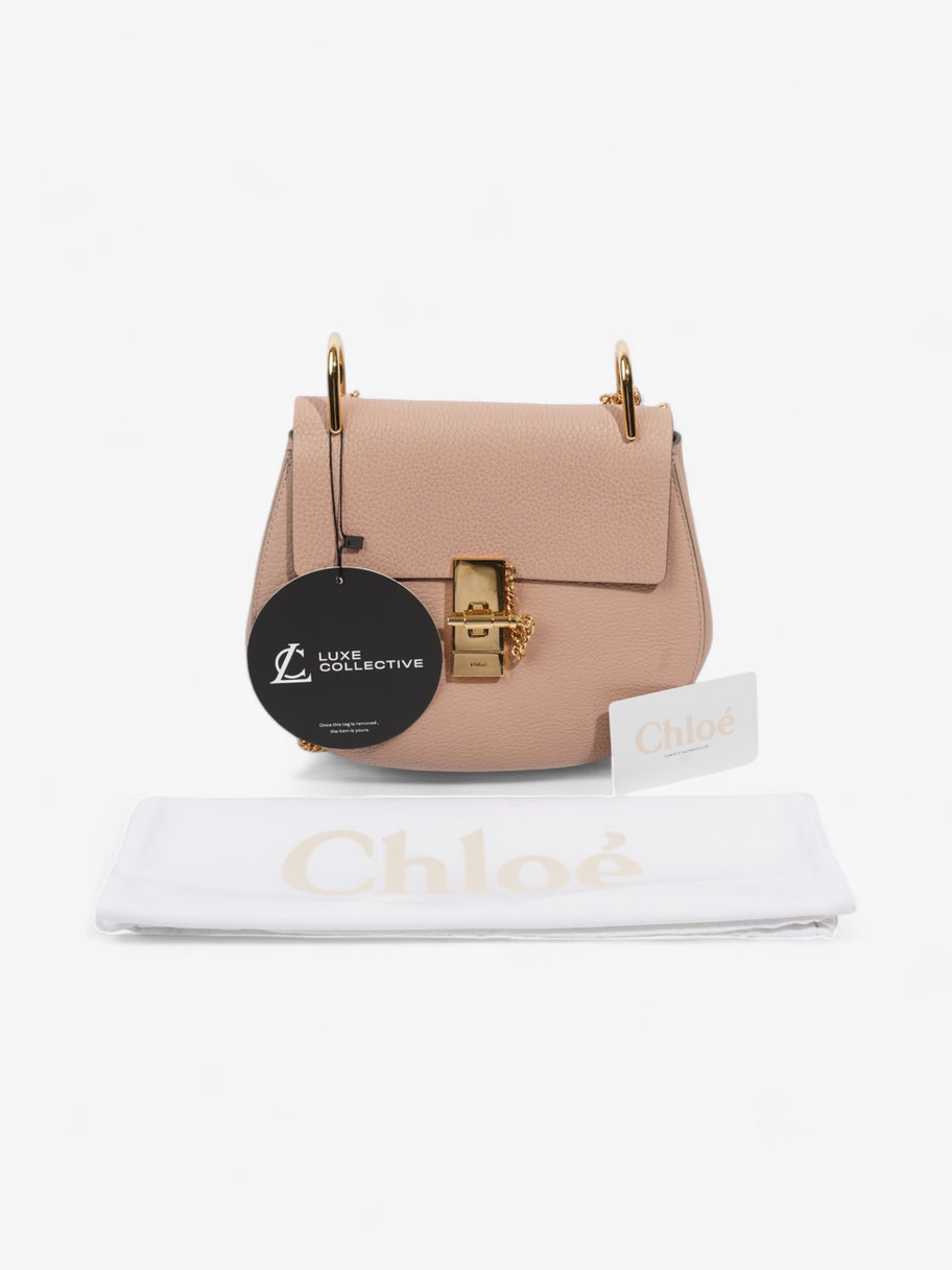 Chloe Drew Bag Cement Pink Calfskin Leather Small Image 10