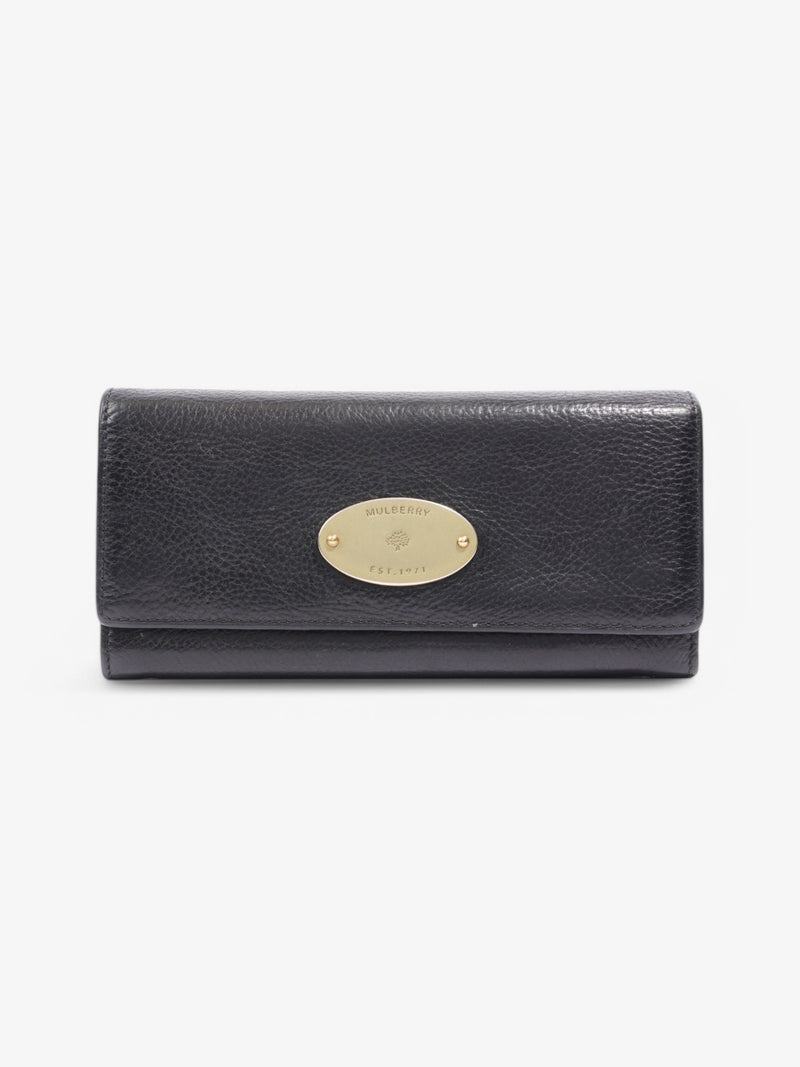  Mulberry Continental Plaque Purse Black Leather