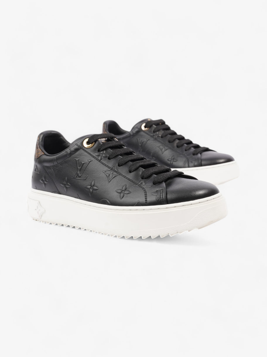 Louis Vuitton Time Out Sneakers Black / Monogram Leather EU 37 UK 4 Image 2