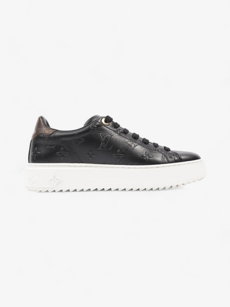 Louis Vuitton Time Out Sneakers Black / Monogram Leather EU 37 UK 4 Image 4