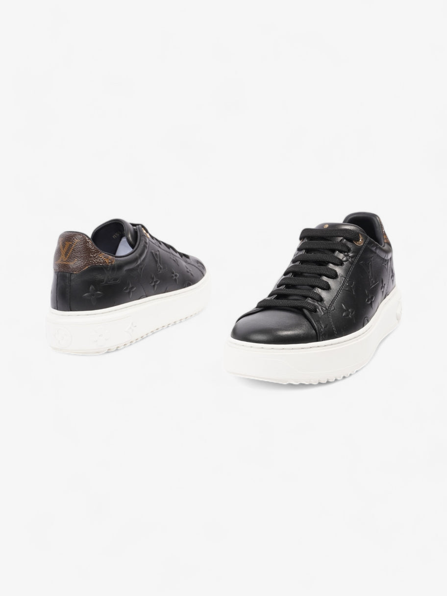 Louis Vuitton Time Out Sneakers Black / Monogram Leather EU 37 UK 4 Image 9