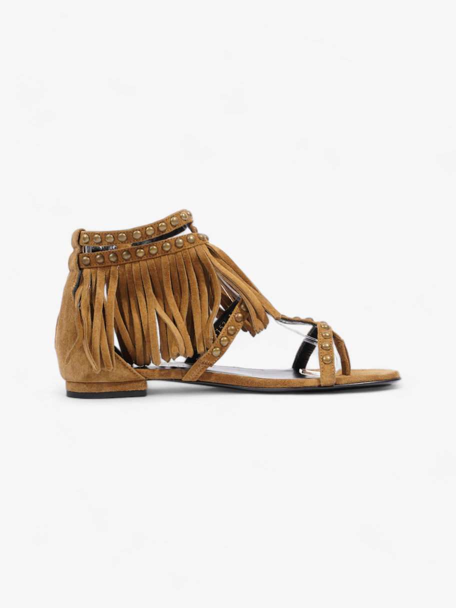 Saint Laurent Tassel Sandals Brown Suede EU 35.5 UK 2.5 Image 4