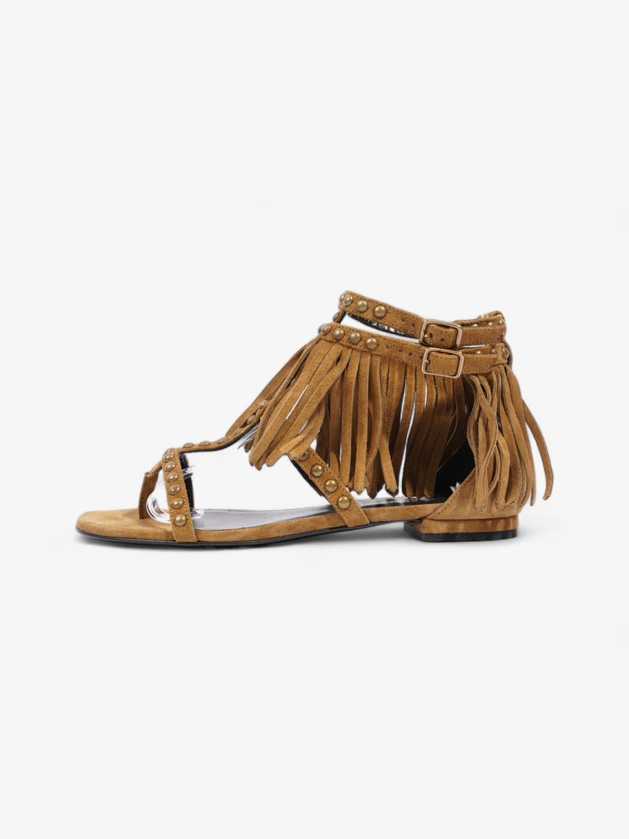 Saint Laurent Tassel Sandals Brown Suede EU 35.5 UK 2.5 Image 5