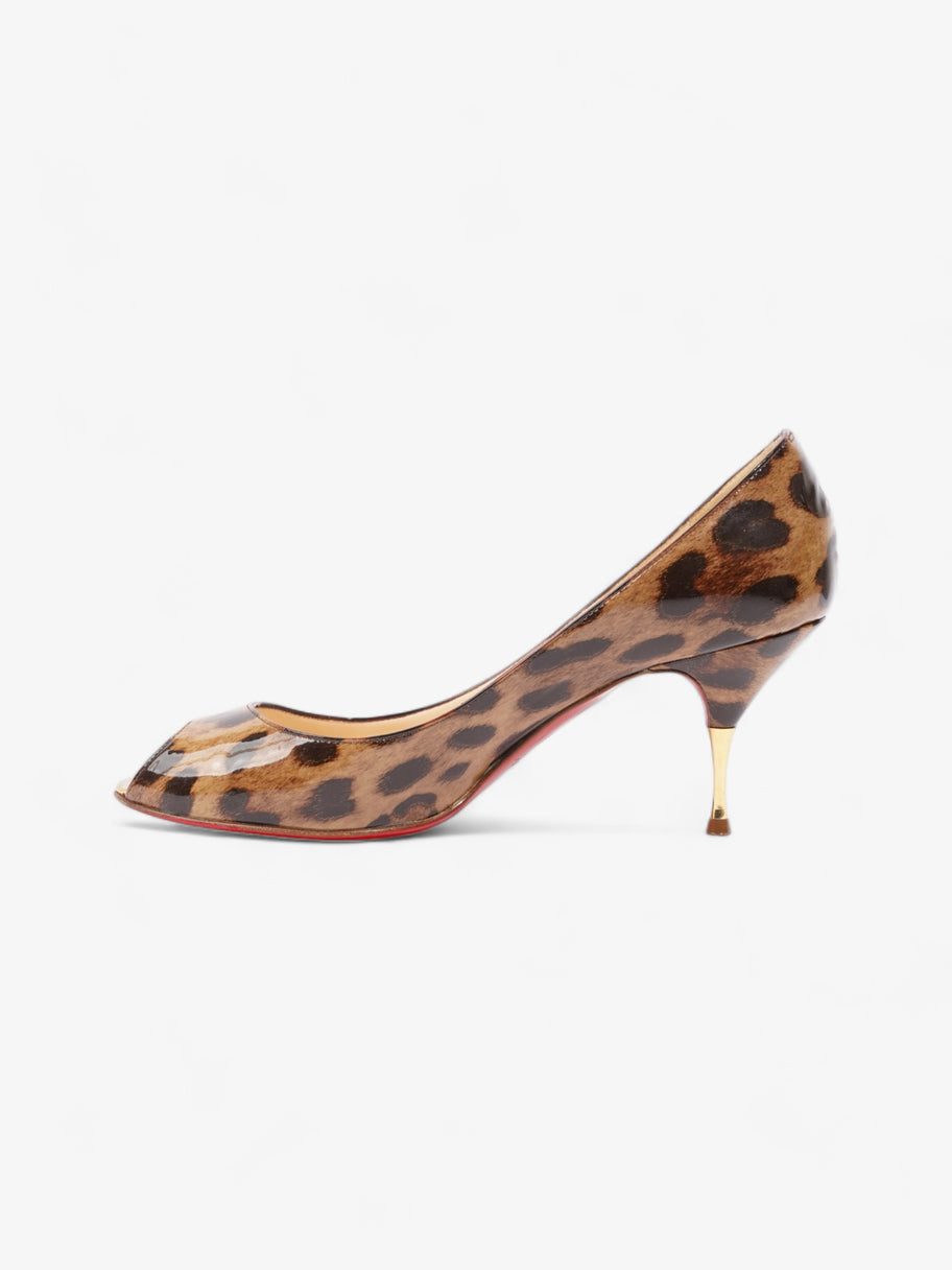 Christian Louboutin Yoyospina 70mm Leopard Print Patent Leather EU 38.5 UK 5.5 Image 3