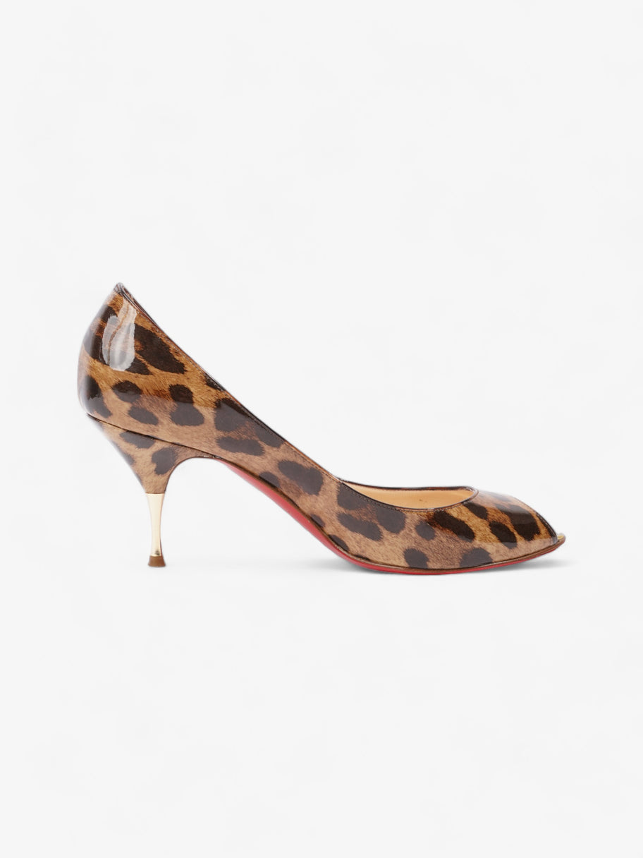 Christian Louboutin Yoyospina 70mm Leopard Print Patent Leather EU 38.5 UK 5.5 Image 4