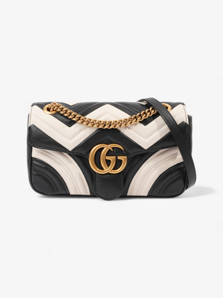 Gucci GG Marmont Black / White Matelasse Leather Small Image 1