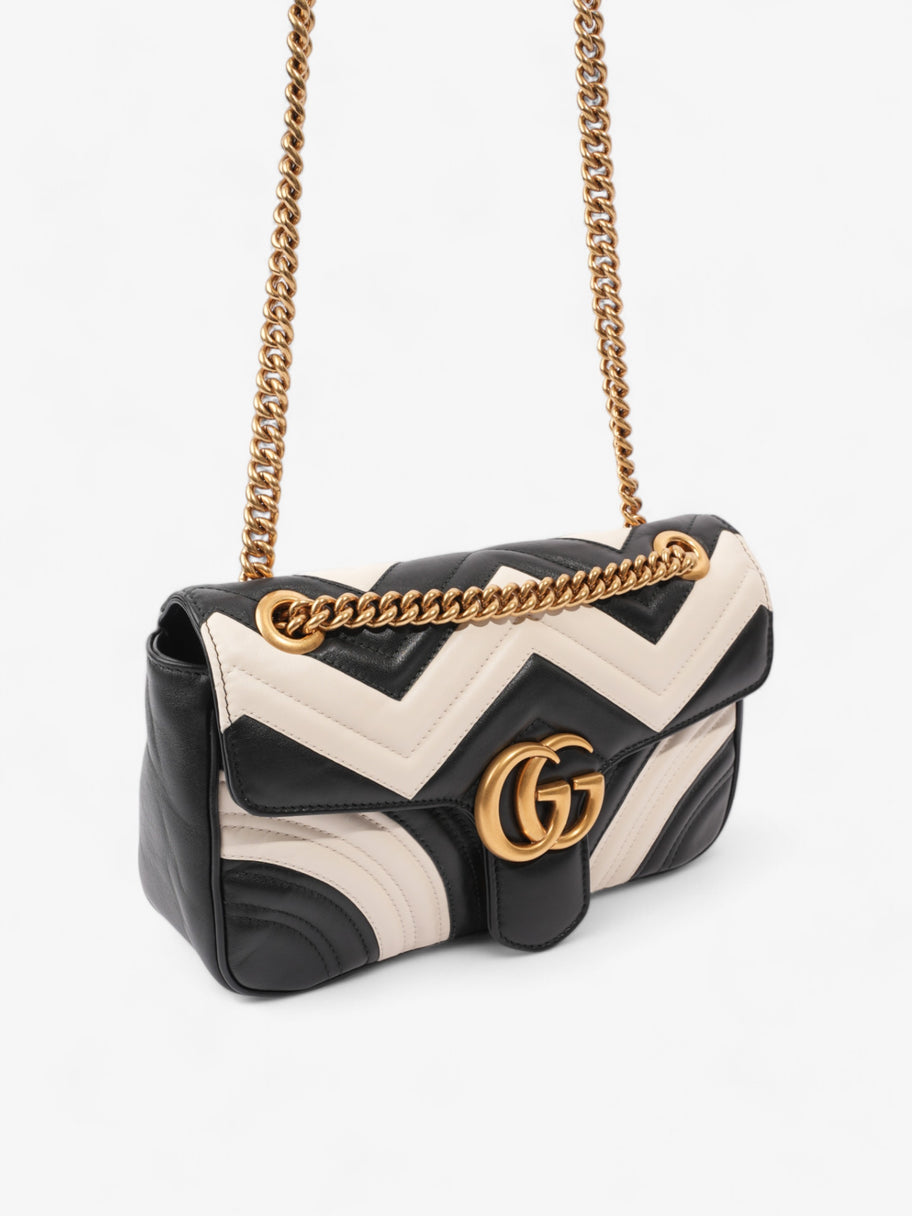 Gucci GG Marmont Black / White Matelasse Leather Small Image 7