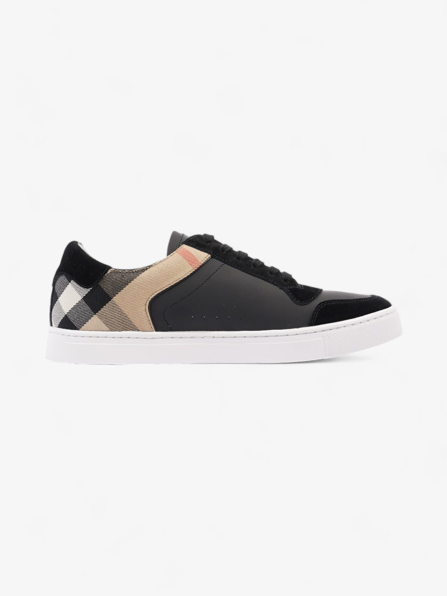 Burberry Vintage Check Panelled Sneakers Black / Nova Check Leather EU 41.5 UK 7.5 Image 4