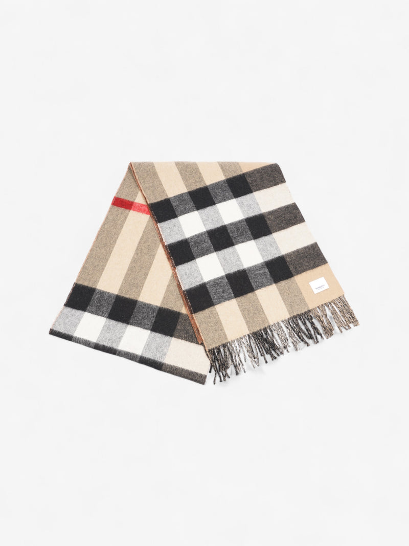  Burberry Reversible Scarf House Check / Brown Cashmere