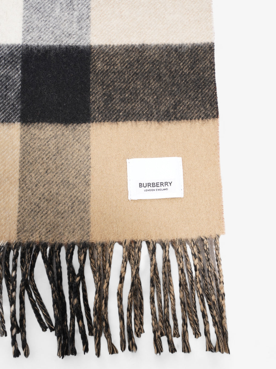 Burberry Reversible Scarf House Check / Brown Cashmere Image 2