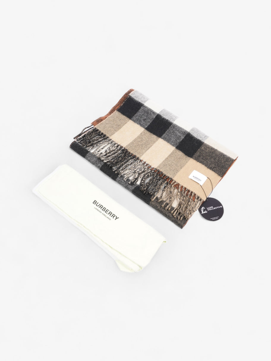 Burberry Reversible Scarf House Check / Brown Cashmere Image 6