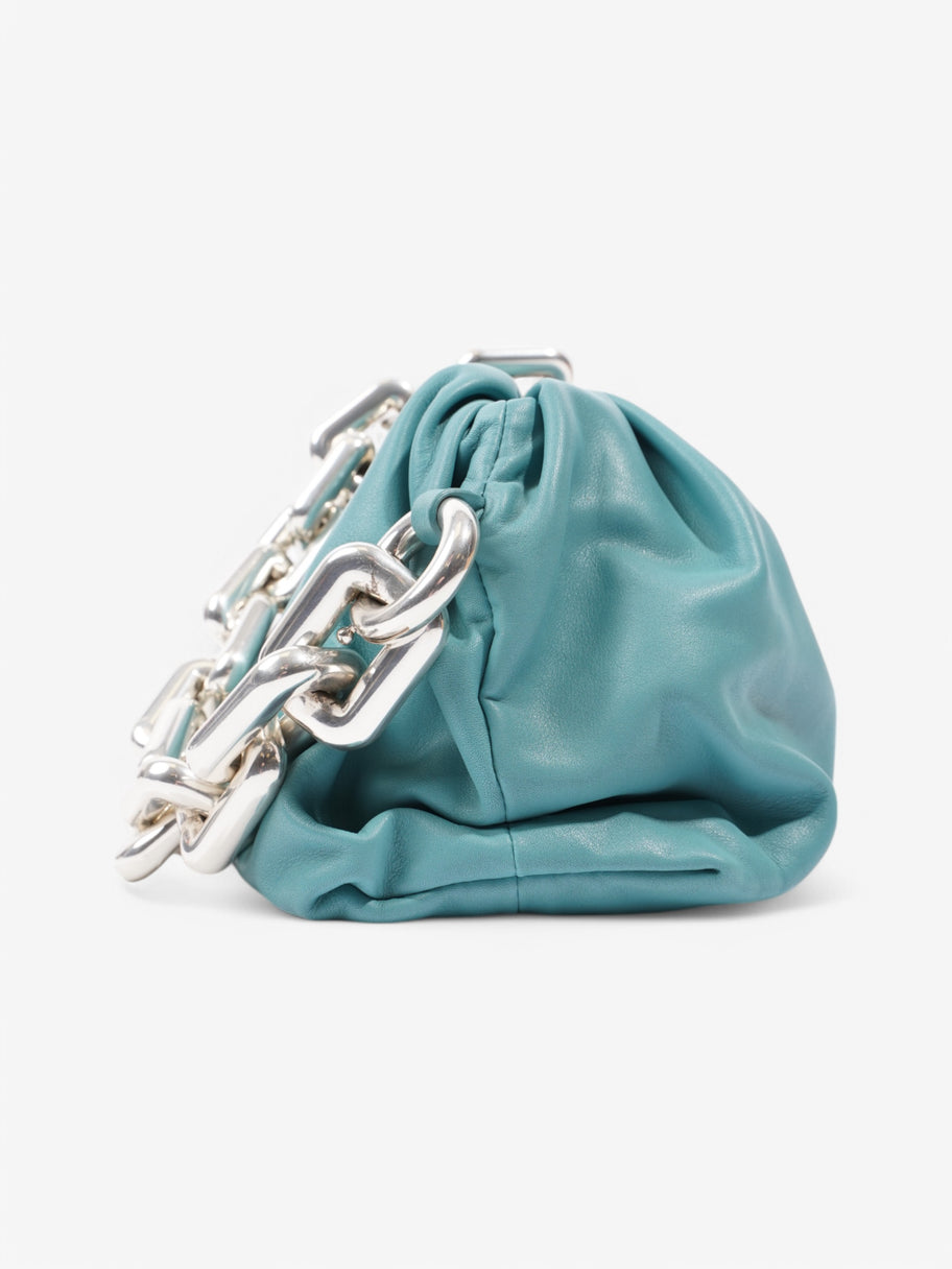 Bottega Veneta Chain Pouch Teal Leather Image 3